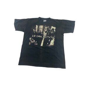 Vintage 1992 Bon Jovi Double Sided Graphic Keep The Faith T Shirt - OS